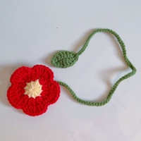 Penanda Buku Rajut Bunga Crochet Buatan Tangan Grosir, Bunga Matahari Daisy untuk Hadiah Pecinta Buku, Dekorasi Multi-warna Amigurumi Floral