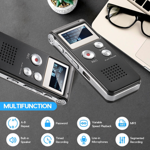 Enregistreur vocal numérique intelligent <span class=keywords><strong>à</strong></span> activation vocale 8 Go et lecteur MP3 avec clé USB, enregistreur de <span class=keywords><strong>musique</strong></span> et de conférences - Product Image 5