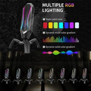 Hot T1 Radiant Rgb Lighting Condensador Usb Direcional Gaming Mic Microphone Gamer Streaming Para Pc Microfono - Product Image 3