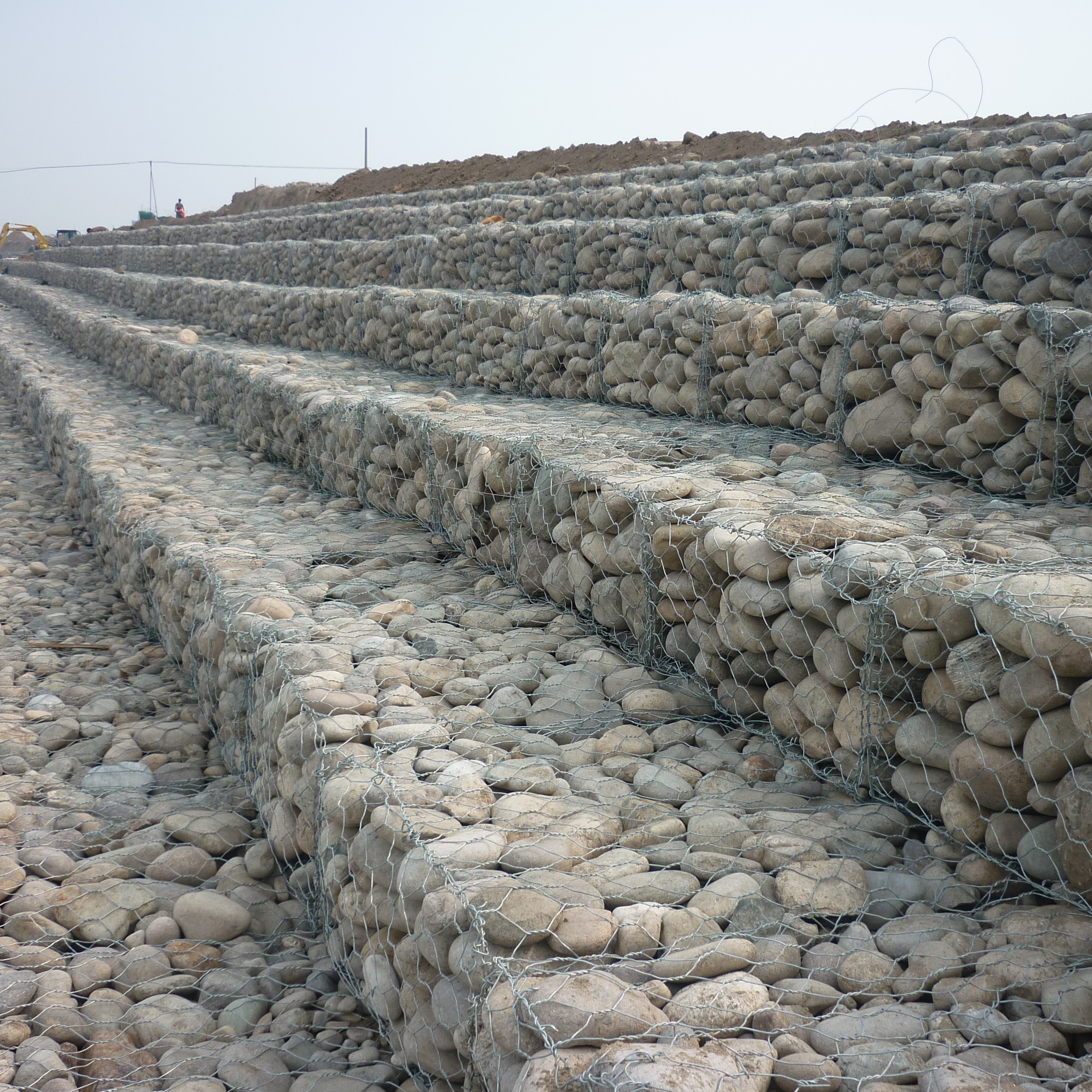 Galfan 240g/m2 со стандартом ASTM тяжелый оцинкованный коробчатый габион 8x10 матрас 6x8 wire2.7mm перфорированная сетка каменные клетки шестиугольными отверстиями мешок