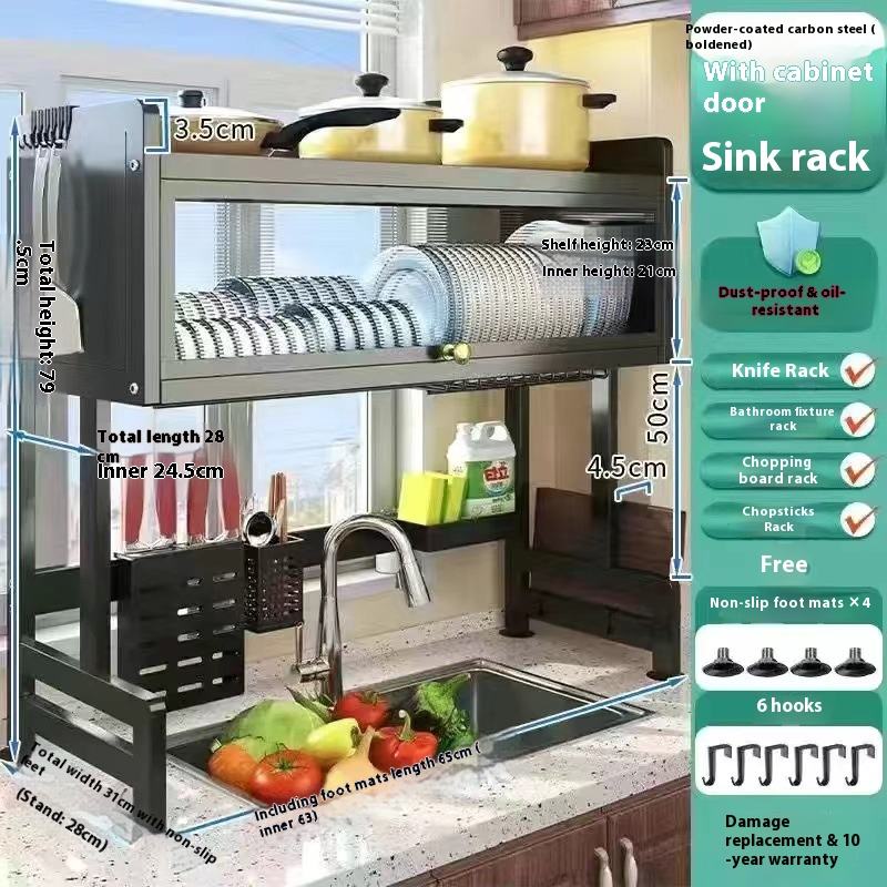 black 65CM- Deluxe complete set+single flip door