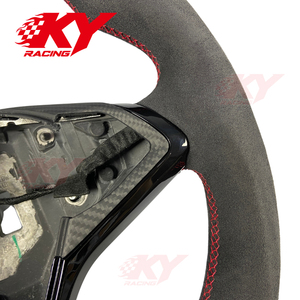 Volant sport en cuir personnalisé avec finition carbone mate pour Tesla Model S Model X pour Model 3 Y - Product Image 2