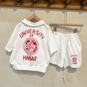 Imprimé deux pièces pour garçons vêtements amples tenue pour enfants à la mode bébé été T-Shirt Shorts garçons ensemble de vêtements - Product Image 4