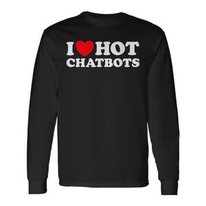 T-shirt a maniche lunghe I Love Hot Chatbots - Product Image 2