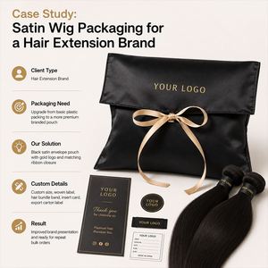 Custom Logo Heavy Duty Blue Satin <b>Envelope</b> Drawer Box with Premium Ribbon for Luxury Boutique Jewelry - Product Image 6