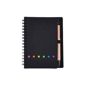 Ensemble cadeau d'entreprise personnalisé avec logo noir comprenant un sac fourre-tout en toile, une bouteille d'eau, un carnet et un parapluie pour le bienvenue - Product Image 6