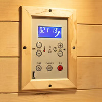 Sauna sec électrique en bois massif pour 1 personne, 6 kW, 3 radiateurs, panneau tactile Bluetooth USB, fenêtre en traversée, 110 V/220 V, sauna domestique