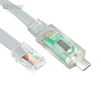 Câble de console série USB Type-C vers RJ45 RS232 avec gaine en PVC Pl2303GT, marque Shimantech, 1,5 m, non blindé, pour utilisation informatique