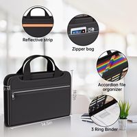 Bolso de cuero multifuncional Carpeta organizadora de archivos de acordeón ignífuga e impermeable para viajes de negocios con carpeta estampada