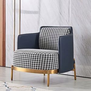 Poltrona Reclinabile Singola di Design Italiano per Soggiorno, Stile INS Popolare, Lussuosa con Struttura Dorata, Moderna Poltrona Lounge - Product Image 1