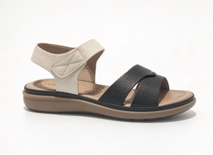Sandalias de Mujer con Tira en T, Cierre de Hebilla en el Tobillo, Punta Abierta, Transpirables, Suela Plana de Goma, Zapatos de Verano - Product Image 5