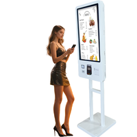 Terminal de Pantalla Táctil Android de 21.5 Pulgadas para Autoservicio, con Soporte para NFC, Lectura de Tarjetas y Pago por Código QR para Restaurantes