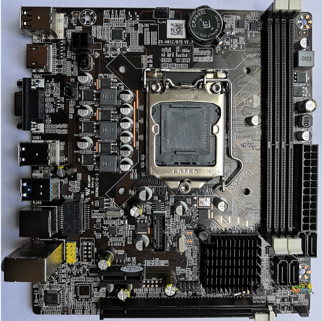 n Placa Mãe Zx-h61c V2.3 Lga 1155 | Frete grátis