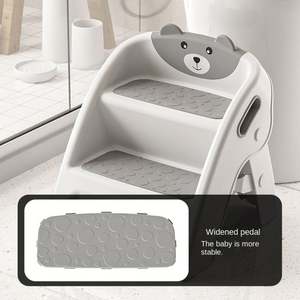 Taburete de baño antideslizante para el hogar para niños, taburete de pie de plástico grueso, dibujos animados para niños, entrenamiento de baño, lavado, Piano para niños - Product Image 3