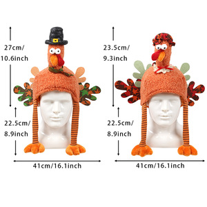 Cappello Turco Personalizzato OEM Trustloops in Poliestere 3D Peluche, Cappello Festivo, Fascia per Capelli per il Ringraziamento, Decorazione Rustica per la Casa per l'Inverno - Product Image 4