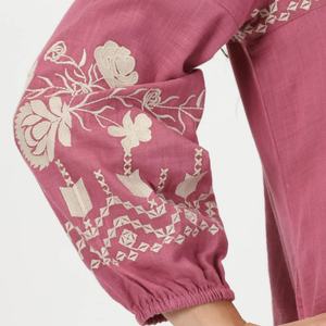 ชุดเดรสผ้าฝ้ายลินินทรงเอ สไตล์ลำลอง คอโอ แขนยาว ติดกระดุม ความยาวปานกลาง สำหรับฤดูร้อน ผู้หญิง  ปรับแต่งได้ตามต้องการ - Product Image 5