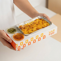 Scatola Portatile Personalizzata per Toast e Alimenti con Porta Salsa Integrato per Servizio Ristorante