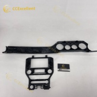 Intérieur en fibre de carbone personnalisé CCExcellent pour Ford Mustang 2015/2016/2017, carbone forgé avec des paillettes bleu clair