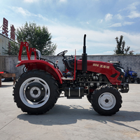 Tracteur agricole 50hp 55hp 60hp 70hp 4x4, tracteur de ferme équipé d'un remorque, d'un cultivateur rotatif, d'une semoir, Traktor