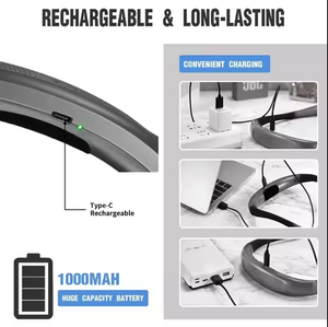 Lampe de lecture pour les yeux, 3 couleurs, luminosité réglable, col flexible, lampe de lecture LED rechargeable pour le cou - Product Image 5