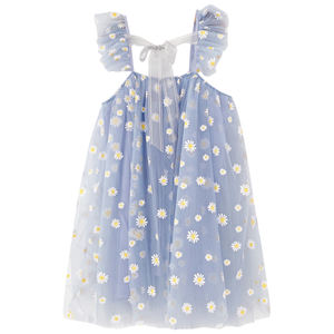Nouvelle robe en mousseline de soie à imprimé floral avec volants et bretelles, style mignon pour bébé fille princesse - Product Image 6
