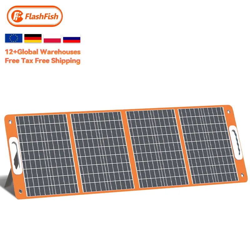 Flashfish enerji usb şarj aleti hafif 3 kat 110v 220v açık kamp 100w taşınabilir GÜNEŞ PANELI taşınabilir güç istasyonu için