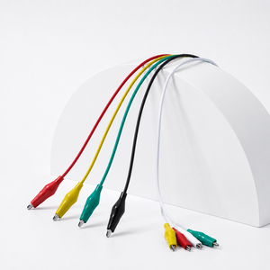 Câbles de raccordement pour expériences scientifiques scolaires, connexion électrique sécurisée, fil isolé avec pince crocodile - Product Image 1
