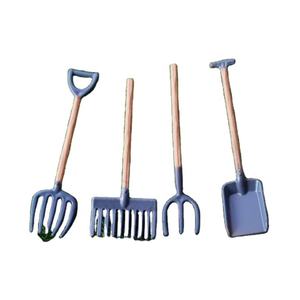 Ensemble d'outils de jardinage pour maison de poupée 1:12 - Outils de jardinage multicolores pour enfants, mini-râteau, pelle, houe et râteau à feuilles pour enfants - Product Image 1