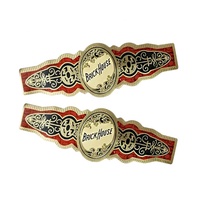 Autocollants personnalisés de logo privé bande de cigare anneau en papier étiquette autocollante impression gaufrage étiquettes de cigare