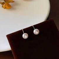 Boucles d'oreilles à clip en forme de spirale avec perle d'eau douce, plaquées or 18 carats, non percées, pour mariage, pour femmes