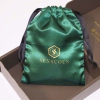 Sac cadeau de luxe en satin de soie naturelle premium avec cordon de serrage, réutilisable, pour bijoux et cheveux, doux, écologique, recyclable, avec logo personnalisé
