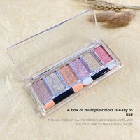 SH Nouvelle Collection : Kit de Manucure Poudre Magique Six Couleurs Effet Miroir – Or Riche et Aurore pour Ongles Brillants, Conforme MSDS