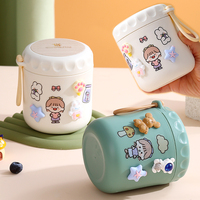 Boîte à lunch et tasse à soupe en acier inoxydable 304, conçues sur mesure en usine, avec couvercle en PP, empilables, portables et hermétiques, pour le bureau et les étudiants