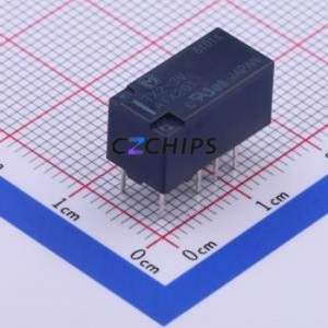 TX2-3V Signal Relay Through hole,7.4x15mm Relay 3V 2 Changeover: 2C (DPDT-Changeover)::: 220V-DC Silver + Gold Plated - Product Image 1