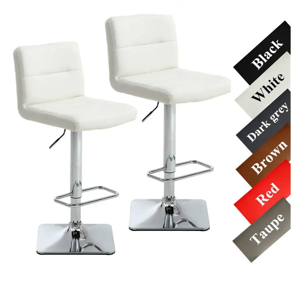 सरल डिजाइन सिला Cadeira डे बार धातु Footrest के साथ पु चमड़े बार मल उच्च कुर्सी