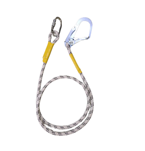 Corda di sicurezza con estremità termorestringente, anello a vite, gamba singola e corpo in corda liscia per unità da tetto - Product Image 1