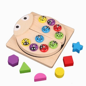 Jouets <span class=keywords><strong>de</strong></span> pêche magnétiques <span class=keywords><strong>en</strong></span> <span class=keywords><strong>bois</strong></span> pour enfants Montessori, animaux mignons, coccinelle, <span class=keywords><strong>jeu</strong></span> <span class=keywords><strong>de</strong></span> puzzle <span class=keywords><strong>en</strong></span> <span class=keywords><strong>bois</strong></span> pour la cognition géométrique - Product Image 2