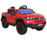 Camion télécommandé pour enfants style Noël, avec lumières LED, batterie 12V, pièces de course, jouets pour bébés, extérieur