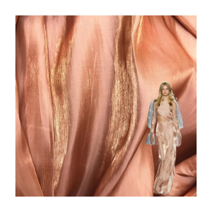 Tissu en satin Borace de haute qualité avec organza éclaircissant à paillettes pour robes de garçons pour Textiles de maison - Product Image 1