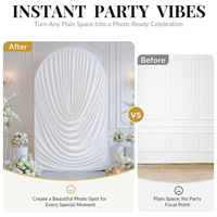 Housse d'arche préformée Muwei en forme de U, rideau de fond d'arche en tissu extensible mat pour la décoration d'entrée de cérémonie de mariage et de fête