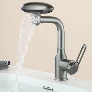 Cổ Điển Chải Nickel Duy Nhất Xử Lý Lưu Vực Bồn Rửa Thép Không Gỉ Lỗ Duy Nhất Cho Phòng Tắm Phòng Ngủ Ăn Uống Ngoài Trời Sử Dụng Gốm <span class=keywords><strong>Tap</strong></span> - Product Image 3