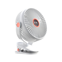 Ventilateur portable de haute qualité pour voiture, rechargeable par USB, mini ventilateur à clip avec 5 vitesses