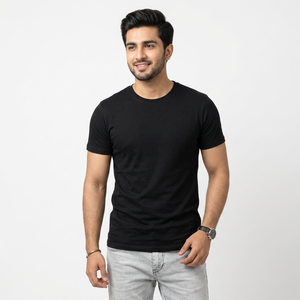 Camiseta Vintage para Hombre con Logotipo Personalizado, 100% Algodón Grueso, Cuello Redondo, Estilo Casual, Diseño Liso, Venta al Por Mayor - Product Image 1