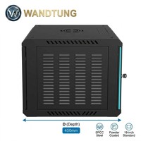 Kabinet Jaringan Laris Manis, Baja Cold-Rolled untuk Pusat Data 4U/6U/9U/12U/15U/18U, Rak Kabinet Indoor, Kabinet Jaringan untuk Pemasangan di Dinding