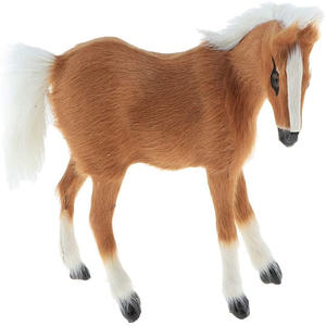 Simulation Faux Fur Animal Model <strong>Toy</strong> Handicraft <strong>Life</strong> <strong>Size</strong> Christmas Outdoor Home Decoration Light Brown <strong>Horse</strong> - Product Image 6
