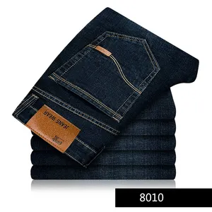 Jeans kurus pria Denim Stonewashed cuci enzim kustom ramping pria Hip Hop Y2K