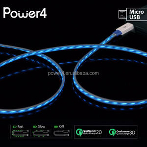 Power4 línea colorida resplandor hasta 3ft MFI mini <span class=keywords><strong>carga</strong></span> 2 en 1 cable de datos USB para iphone5 cable <span class=keywords><strong>OTG</strong></span> - Product Image 5