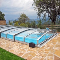Abgewinkelte Oberlicht-PC-Schwimmbadabdeckung, Überdachungen für Aufstellpools
