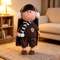 24CM Niedliche Kartoffel-Puppe Plüsch-Modepuppe mit Weichem Vinyl-Gesicht und Langem Haar Sammler-Spielzeug Geschenk für Kinder Geburtstag Feiertag
