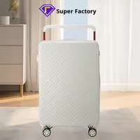 Valise à roulettes en néoprène de 20 pouces Roues pivotantes étanches Voyage étudiant élégant avec fermeture à glissière de 24 pouces Résistant aux chocs
